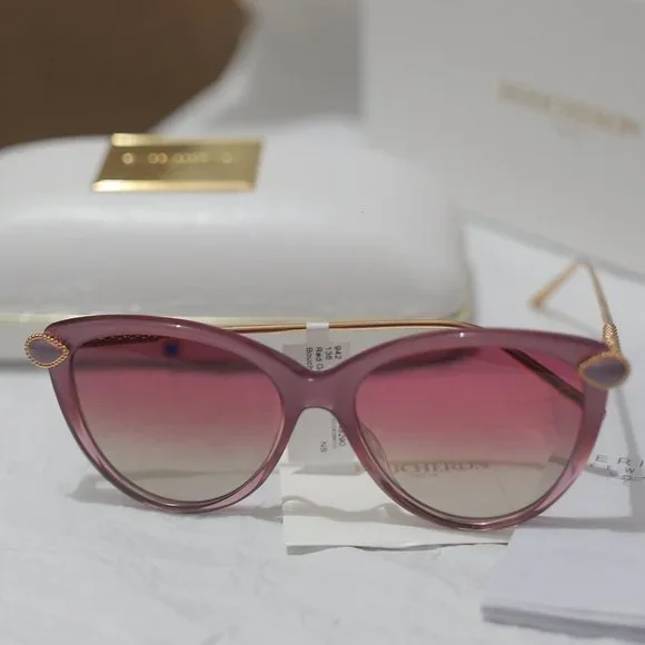 NWT Pink Gold Boucheron Cat Eye Gradient 55MM Sunglasses. - Picture 2 of 10
